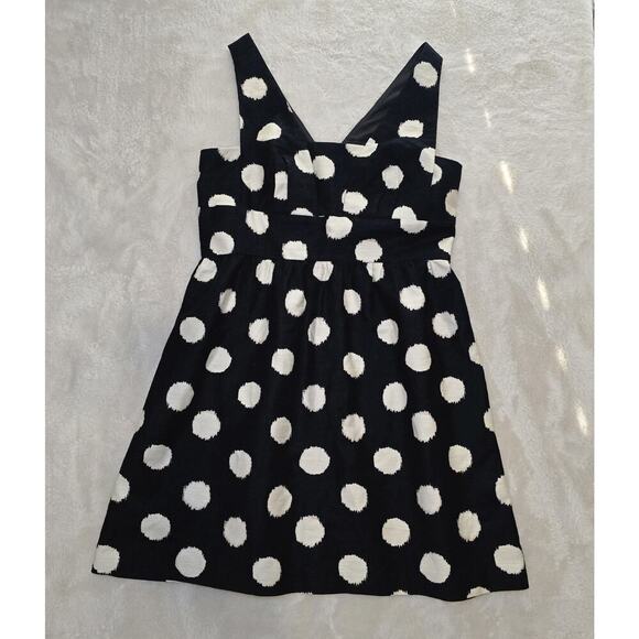 LOFT Dresses & Skirts - LOFT Petites size 10P Black White Polka Dot Fit & Flare Sleeveless Dress